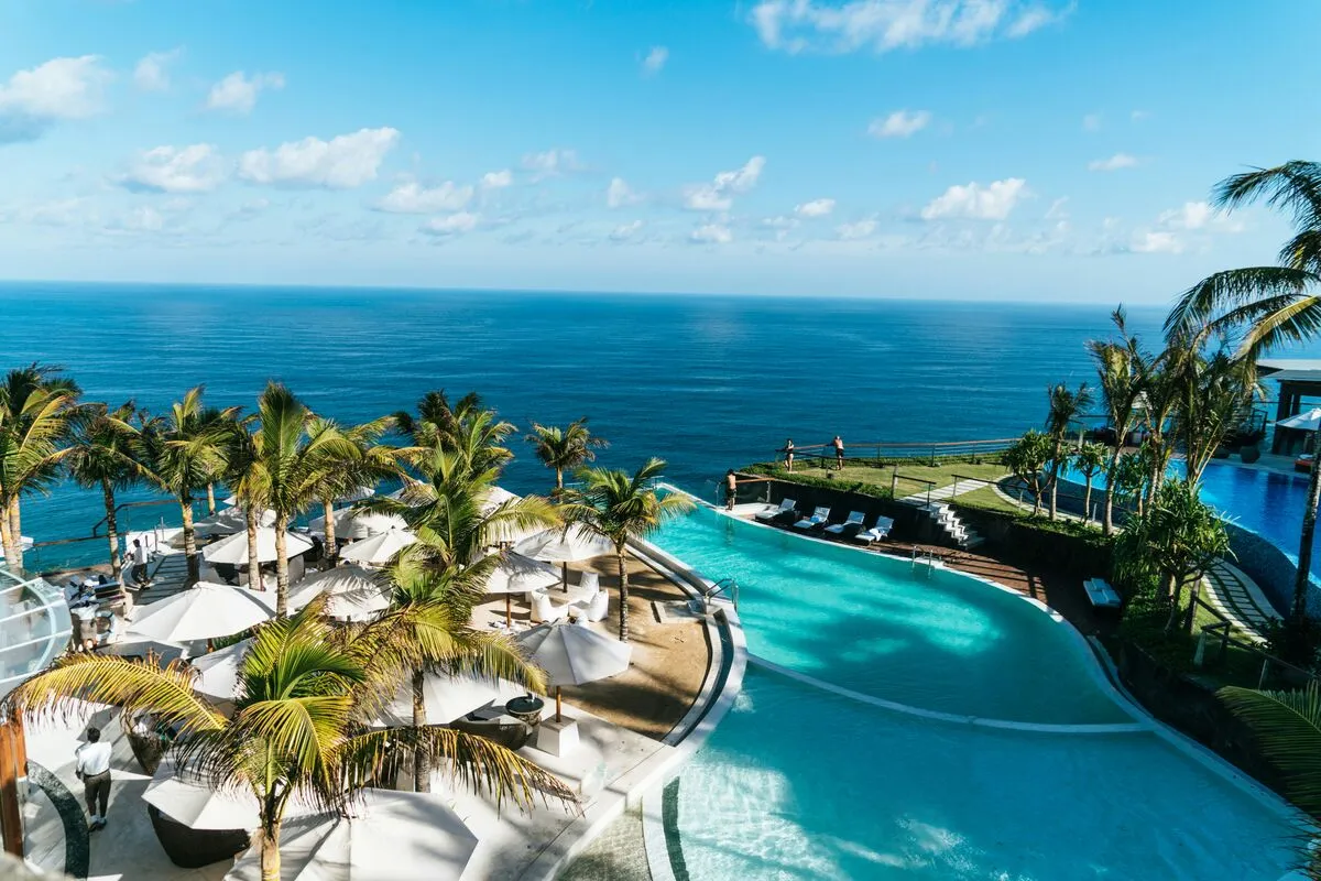 Luxury resort with pool and ocean view